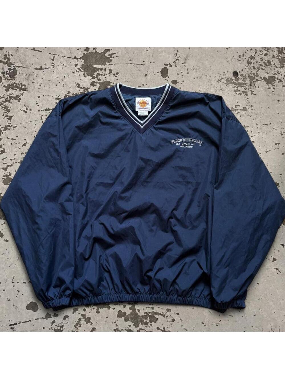 Hard Rock Cafe Men's Navy and Blue Jacket